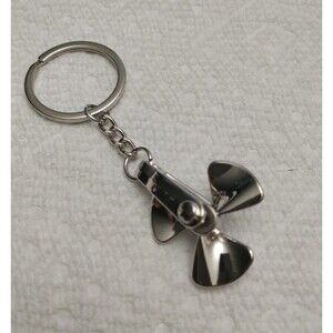 Silver Tone Propeller Keychain